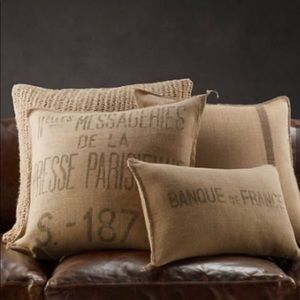 VINTAGE BURLAP PILLOW from Restoration Hardware